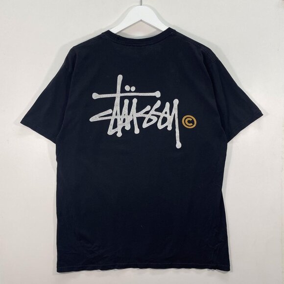 Black Stussy Spellout Tee - Picture 4 of 4